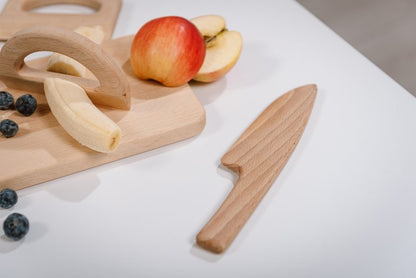 Ensemble de 3 couteaux Montessori en bois avec planche WOODJOY