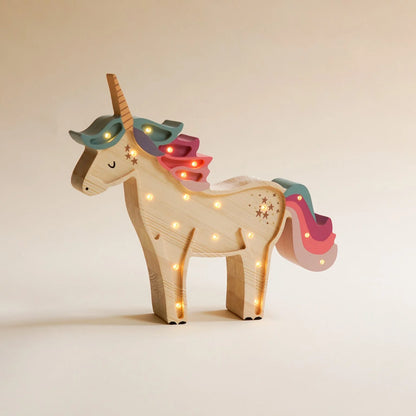 ROOMGAGA wooden unicorn lamp