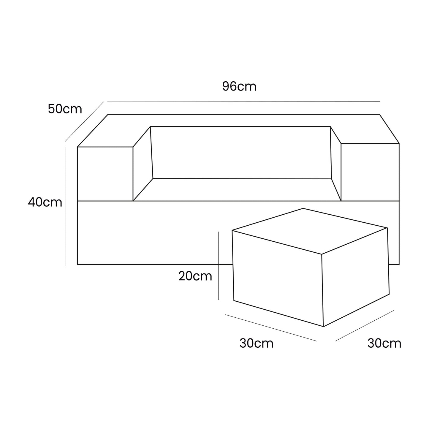 Canapé enfant cube "Aesthétic" MEOWBABY