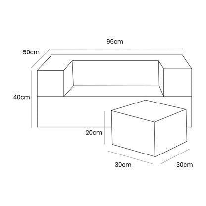 Canapé enfant cube "Aesthétic" MEOWBABY