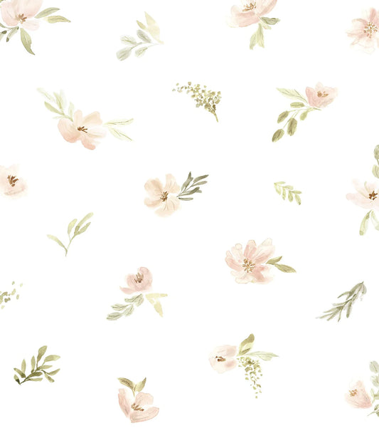 Children's wallpaper "Little watercolor flower pattern" LILIPINSO