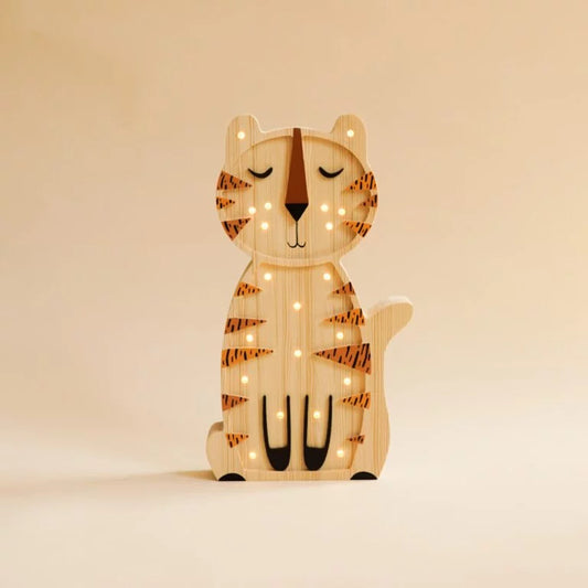 Lampe tigre en bois ROOMGAGA