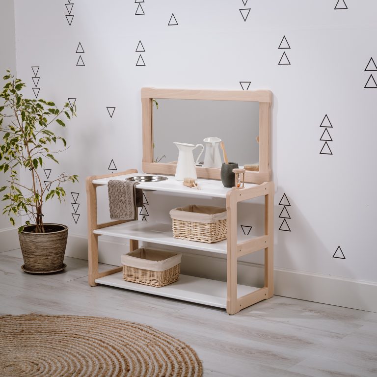 Lavabo Montessori maxi + miroir WOODJOY