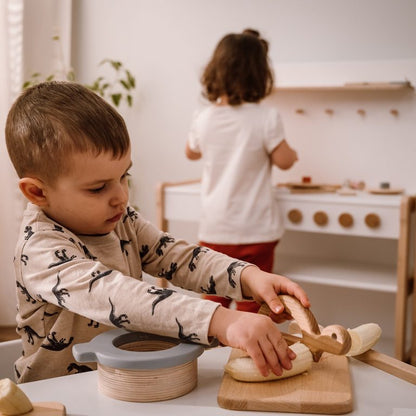 Ensemble de 3 couteaux en bois avec planche WOODJOY – Les Doubles R