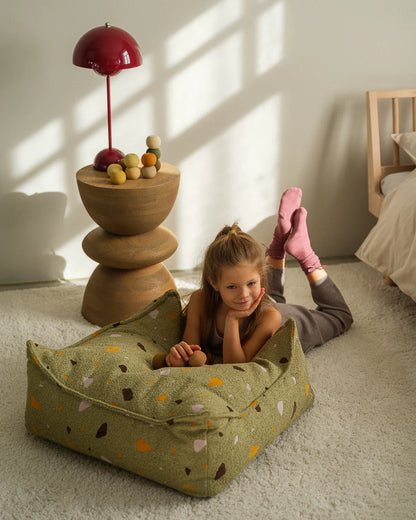 Pouf carré en teddy "Terrazzo" WIGIWAMA