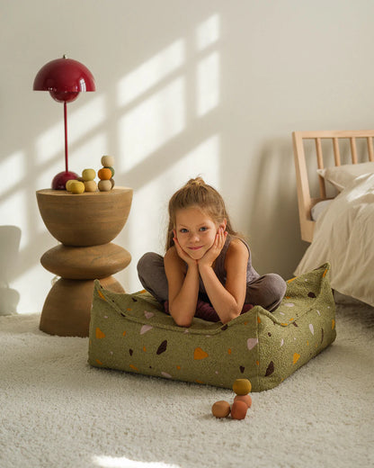 Pouf carré en teddy "Terrazzo" WIGIWAMA