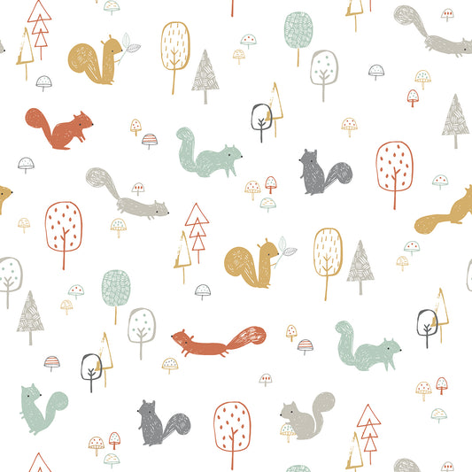 Children's wallpaper "Squirrel pattern" LILIPINSO