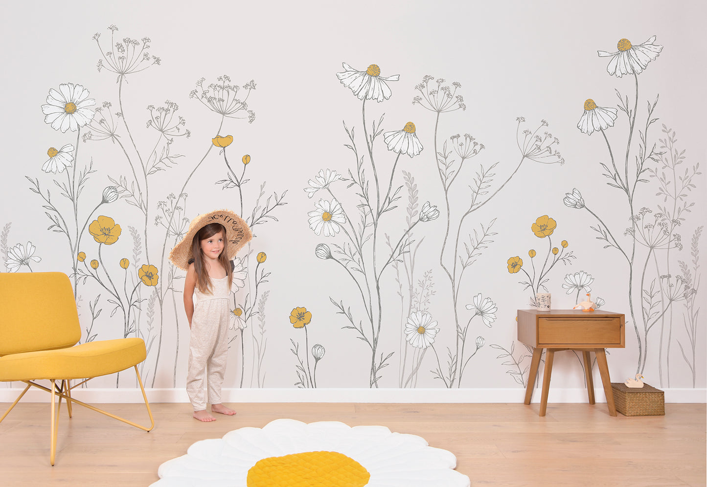 Panoramic wallpaper "Chamomile flowers" LILIPINSO