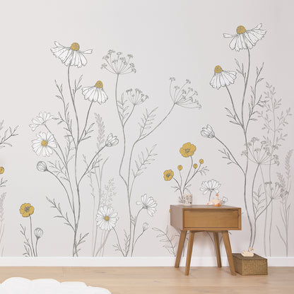 Panoramic wallpaper "Chamomile flowers" LILIPINSO