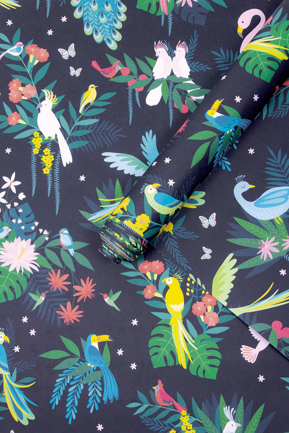 Children's wallpaper "Tropical birds pattern" LILIPINSO