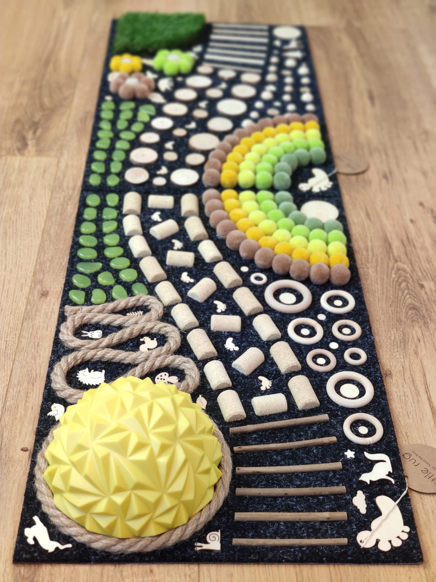 Tapis sensoriel "S" jaune