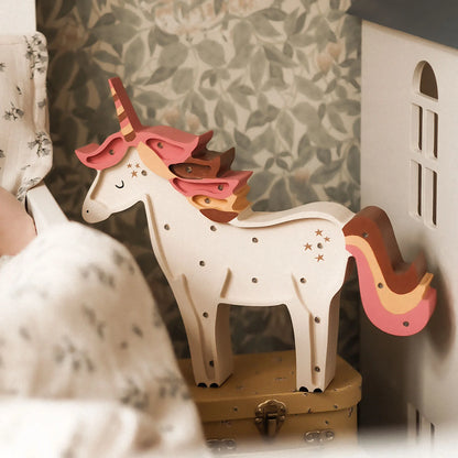 ROOMGAGA wooden unicorn lamp