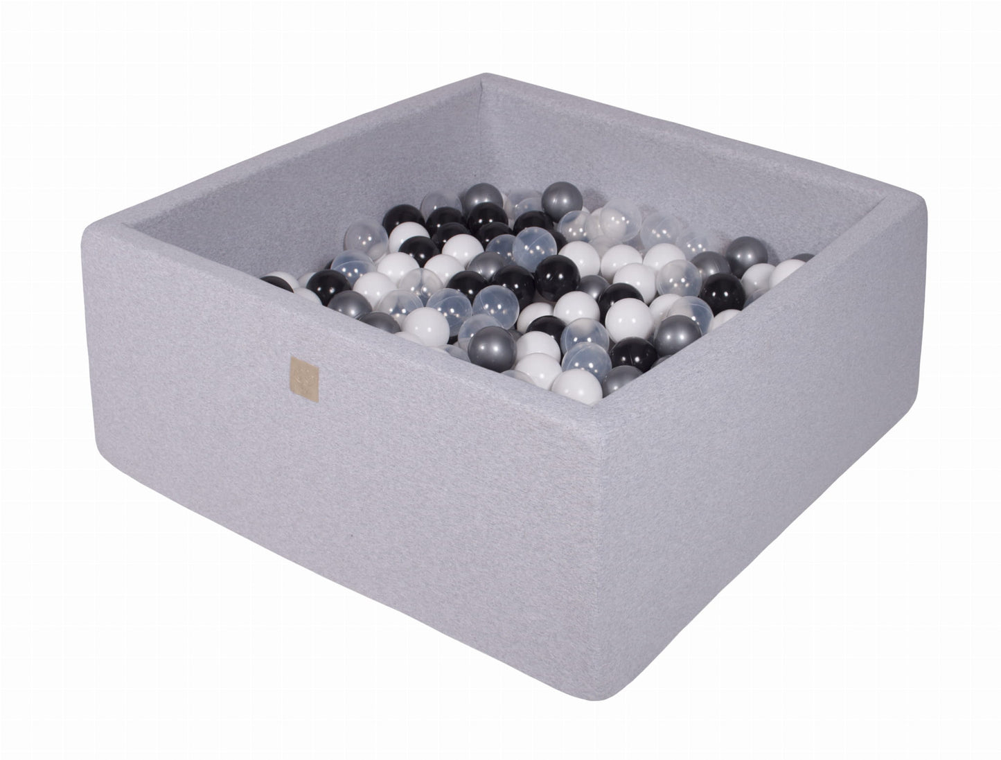 Light gray square fabric ball pool + 400 MEOWBABY balls