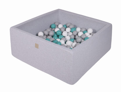 Light gray square fabric ball pool + 400 MEOWBABY balls