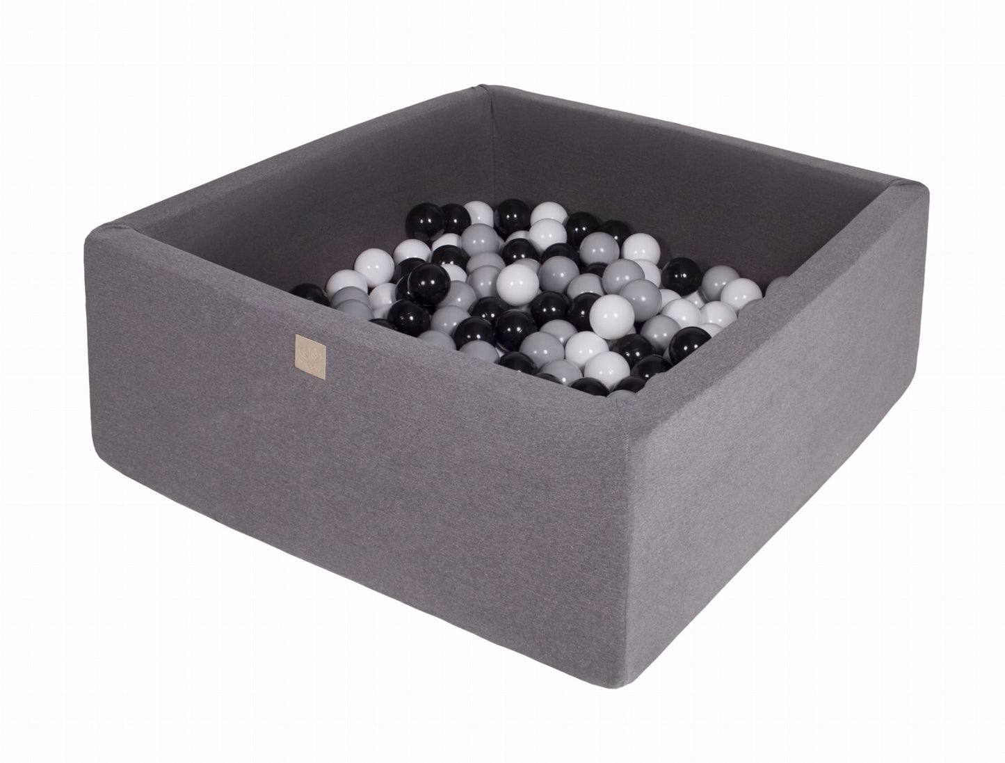 Dark gray square fabric ball pool + 400 MEOWBABY balls