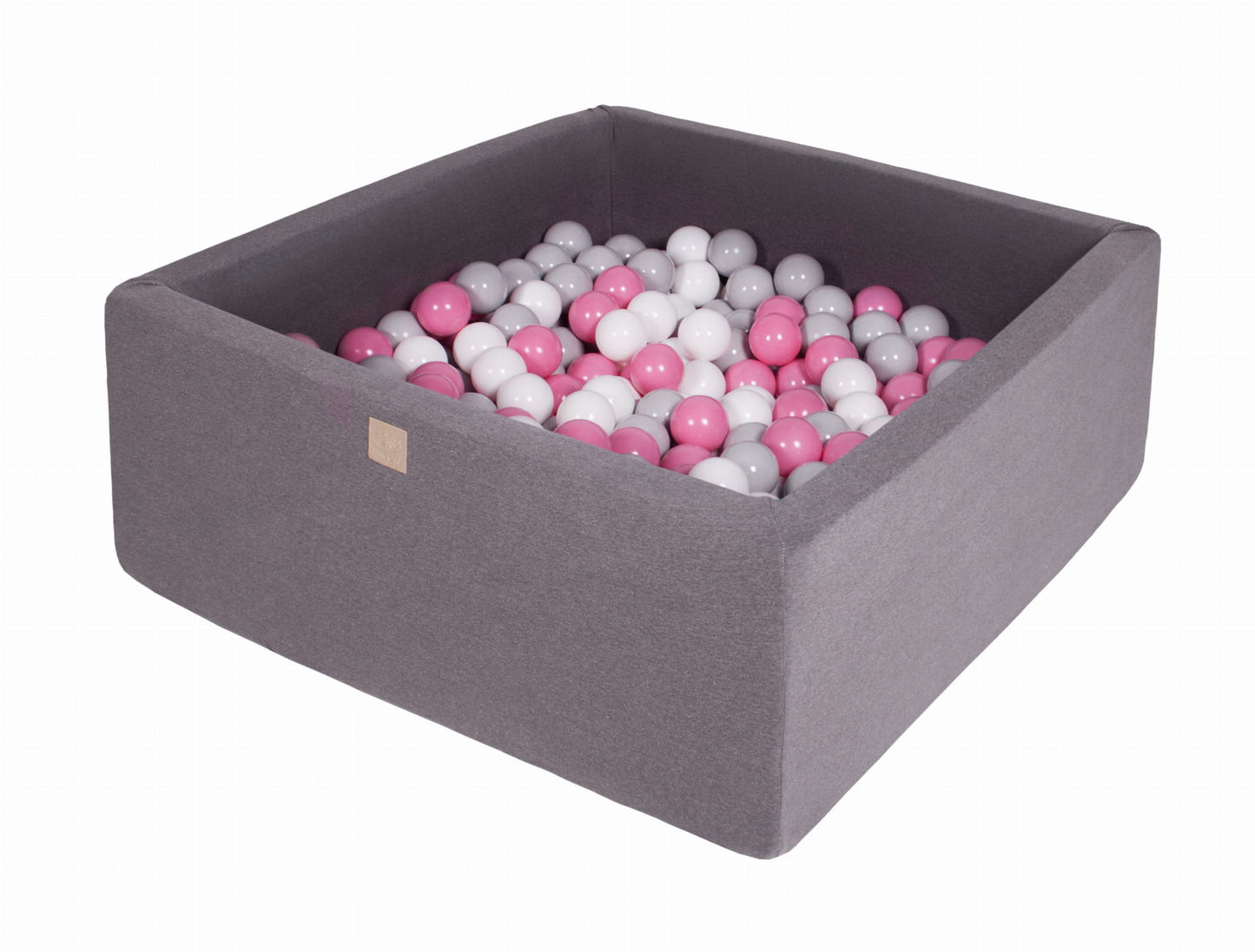 Dark gray square fabric ball pool + 400 MEOWBABY balls