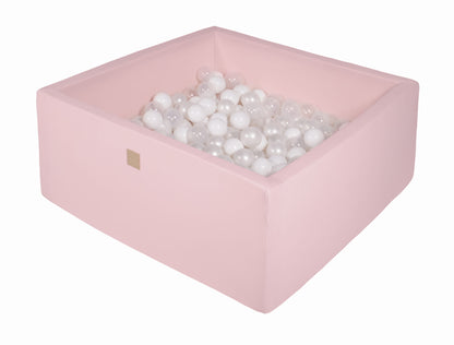 Pink square fabric ball pool + 400 MEOWBABY balls