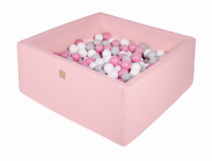 Pink square fabric ball pool + 400 MEOWBABY balls