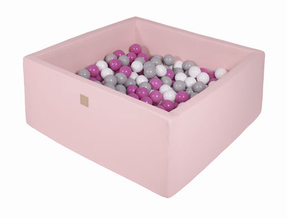 Pink square fabric ball pool + 400 MEOWBABY balls