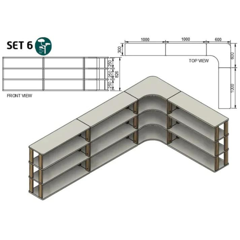 Montessori Lola shelf: Set n°6