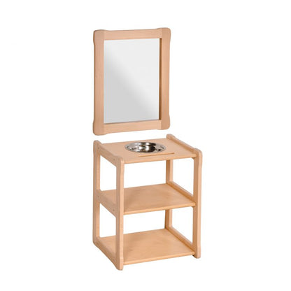 Mini Montessori sink + WOODJOY mirror