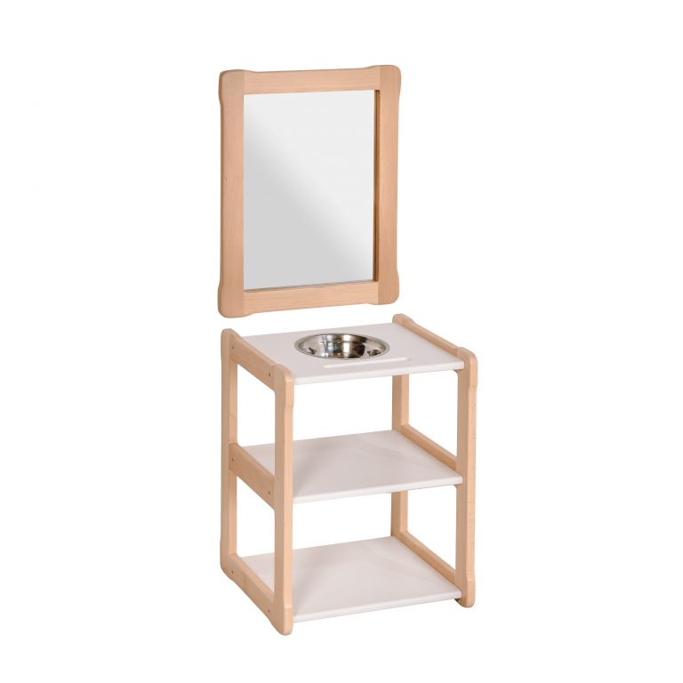 Mini Montessori sink + WOODJOY mirror