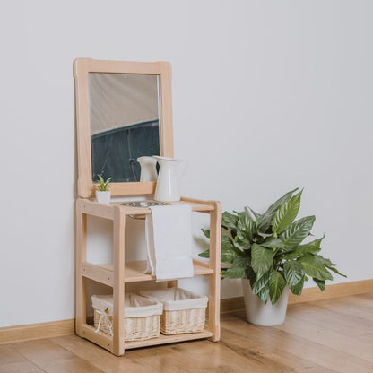 Mini Montessori sink + WOODJOY mirror