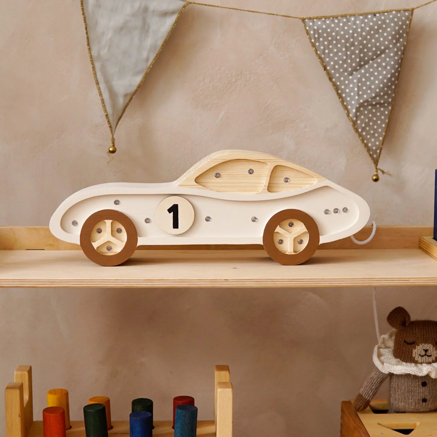 Lampe voiture en bois ROOMGAGA