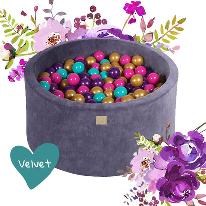 MEOWBABY Velvet “Flowers” ​​Round Ball Pool