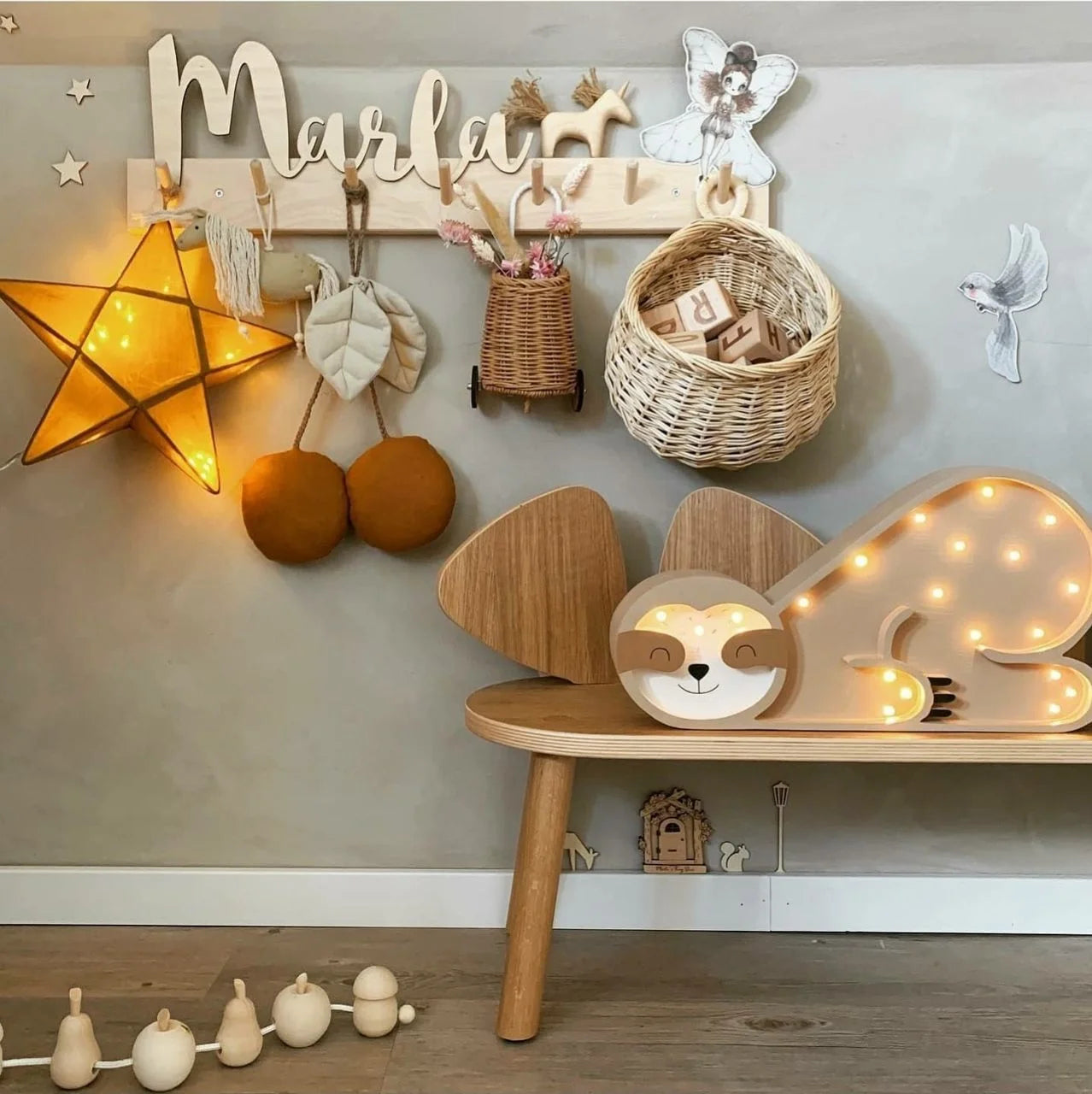 ROOMGAGA houten luiaardlamp