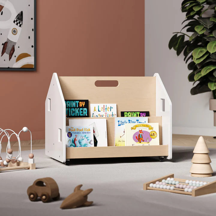 Bibliothèque double-face sur roulettes BUSYKIDS