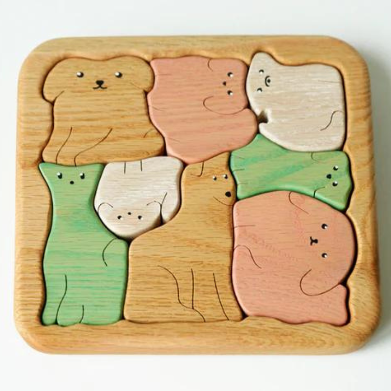 Wooden puzzle dogs WOOD CARE