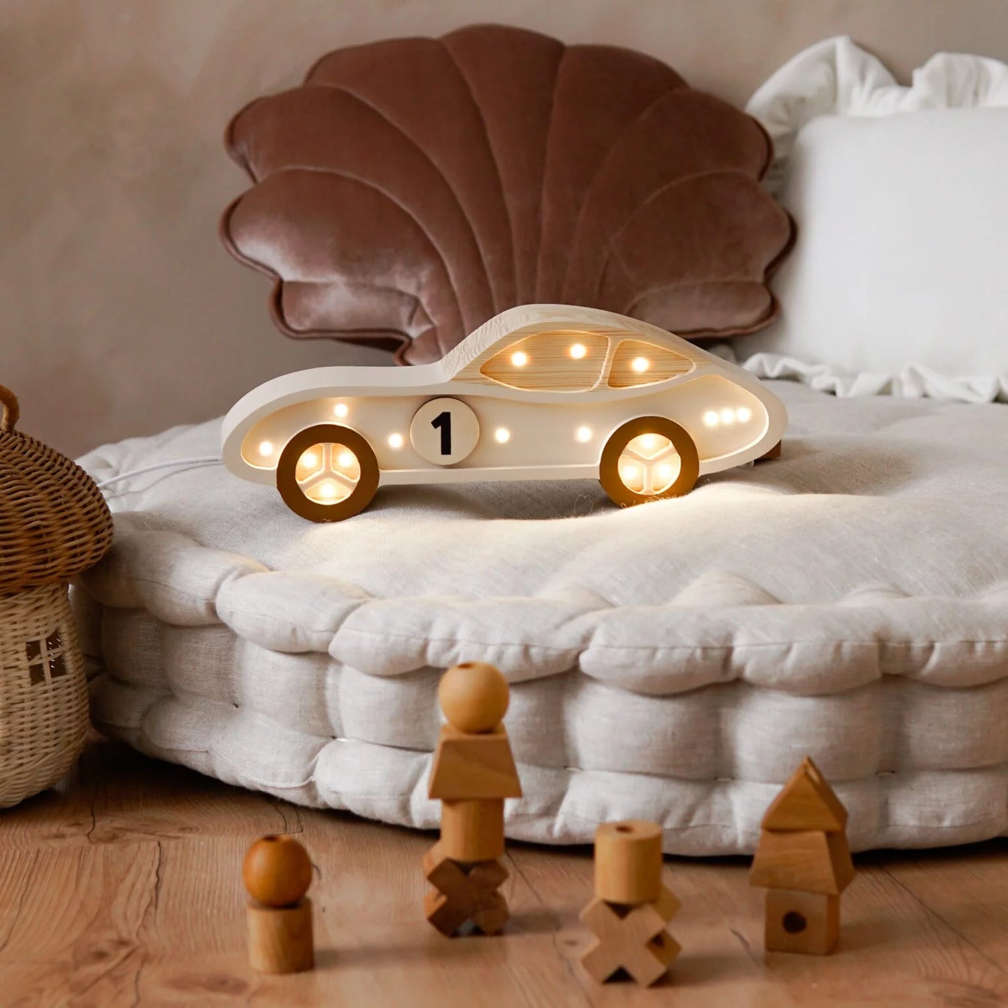 Lampe voiture en bois ROOMGAGA