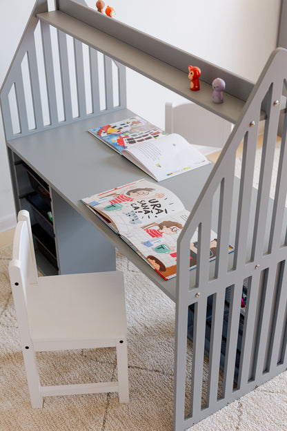 Bureau double en forme de maison "Stripes"